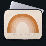Abstract Boho 70s Rainbow Terracotta Personalized  Laptop Sleeve<br><div class="desc">Abstract Boho 70s Rainbow Terracotta Personalized Laptop Sleeve</div>
