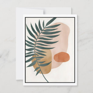 Abstract Boho and Modern Clip Art Printable 2026 Postcard