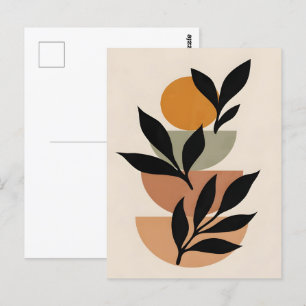 Abstract Boho and Modern Clip Art Printable Postcard
