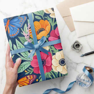 Abstract Boho Anem Wrapping Paper