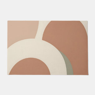Abstract Boho Arch Earthy Minimalist Design Doormat