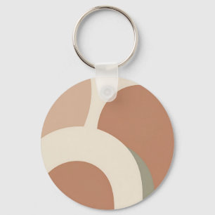Abstract Boho Arch Earthy Minimalist Design Key Ring
