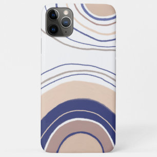 Abstract Boho Arches - Blue and Beige iPhone 11 Pro Max Case