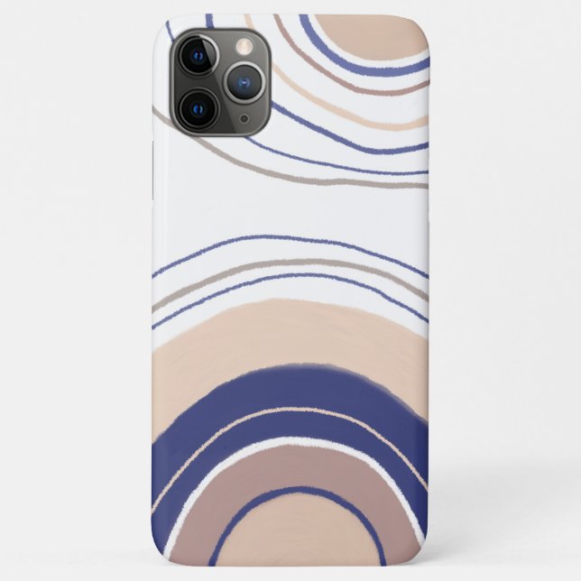 Abstract Boho Arches - Blue and Beige Case-Mate iPhone Case (Back)