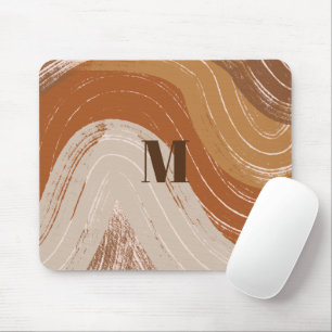 Abstract Boho Art , Earthy Tones  Mouse Mat