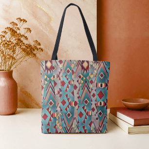 Abstract Boho Aztec Tote Bag