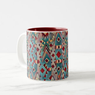 Abstract Boho Aztec Two-Tone Coffee Mug