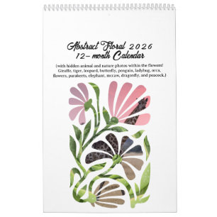 Abstract Boho Botanical Nature 2026 12-month Calendar