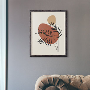 Abstract Boho Branch Plant Art Décor Poster