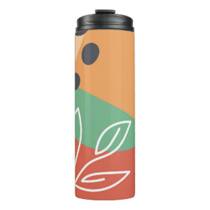 Abstract boho design, organic modern art thermal tumbler