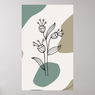 Abstract boho design poster