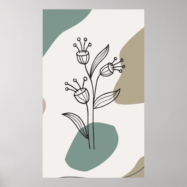 Abstract boho design poster (Front)