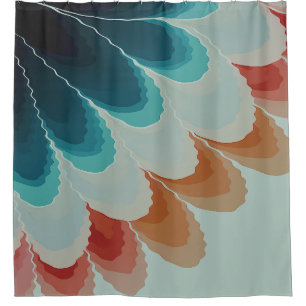 Abstract Boho Fan Shower Curtain