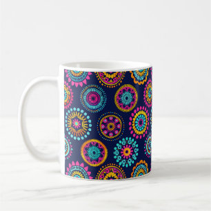 Abstract Boho Festive Mandala Modern Colourful Coffee Mug