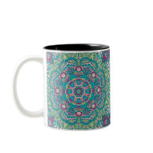 ABSTRACT BOHO FESTIVE MANDALA PATTERN MUG