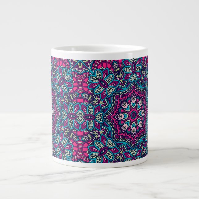 ABSTRACT BOHO FESTIVE MANDALA PATTERN MUG (Front)