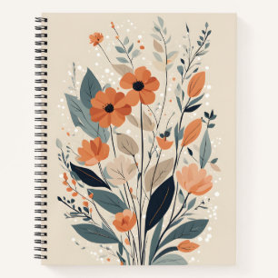 Abstract Boho Floral Notebook