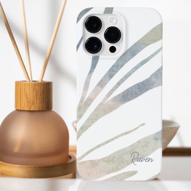 Abstract Boho Leaves with Name Case-Mate iPhone Case (Creator Uploaded)