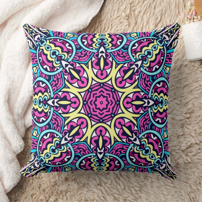 Abstract Boho Mandala Pattern Cushion (Blanket)