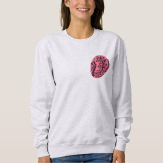 Abstract Boho Paint Blob With Wildflowers Sweatshirt