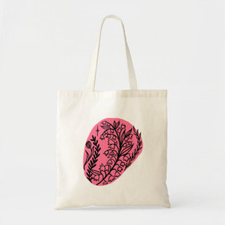 Abstract Boho Paint Blob With Wildflowers Tote Bag