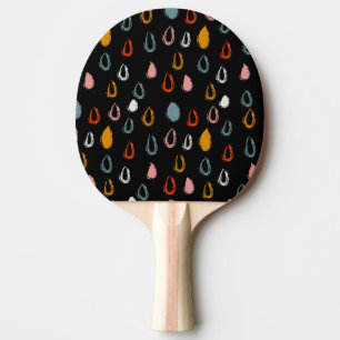 Abstract boho raindrops, tribal doodle. ping pong paddle