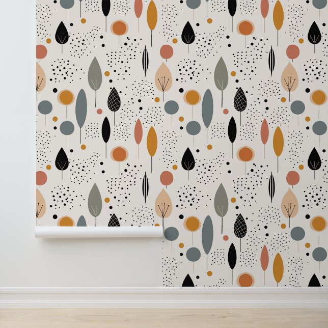 Abstract Boho Retro Popular Collection Wallpaper (Application)