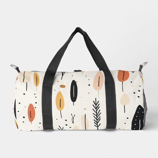 Abstract Boho Retro Trendy Collection Duffle Bag (Front)