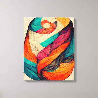 Abstract Boho Shape Painting Canvas Paint Wall Art