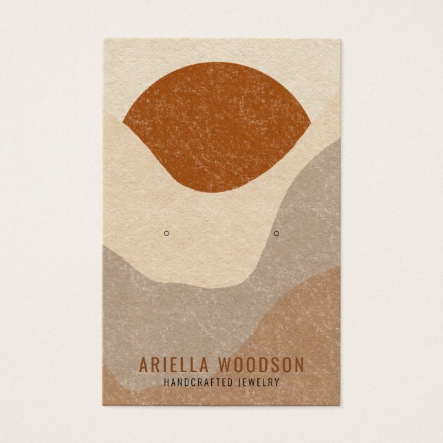 Abstract Boho Terracotta Sand Jewellery Earring (Front)