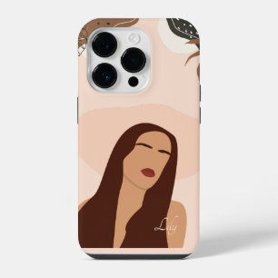 Abstract Boho Woman Illustration , Boho Chic Case- iPhone 14 Pro Case