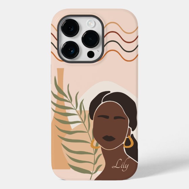 Abstract Boho Woman Illustration , Boho Chic  Case-Mate iPhone Case (Back)