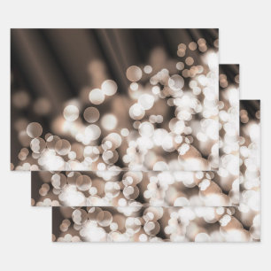 Abstract Bokeh Glowing Pattern Wrapping Paper Sheet