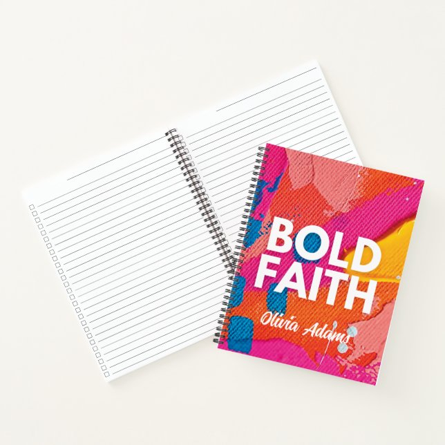 Abstract Bold Faith To-Do Checklist Notebook (Inside)