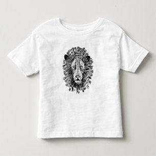 Abstract Bold Lion Face Illustration Toddler T-Shirt