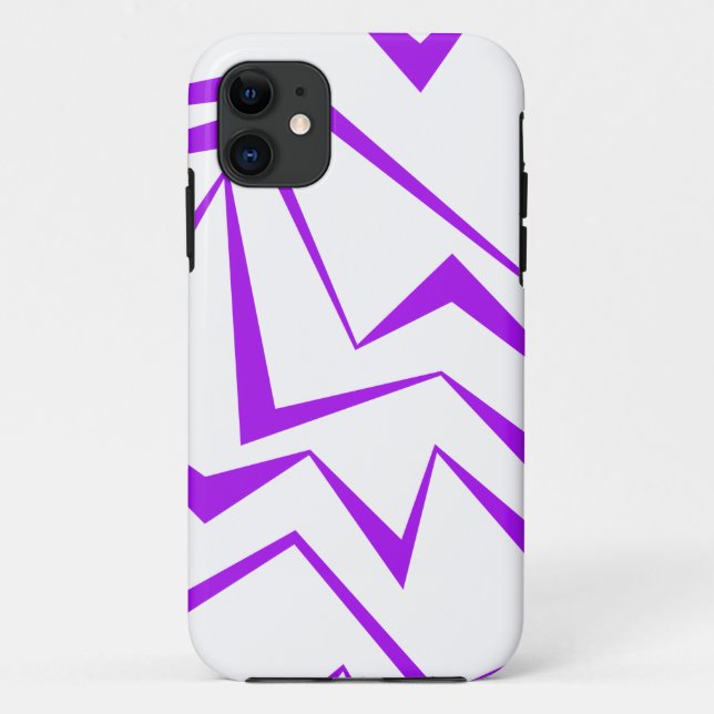 Abstract, bold, vibrant geometric zigzag pattern Case-Mate iPhone case (Back)