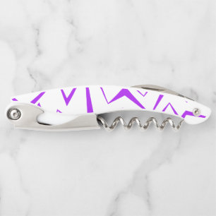 Abstract, bold, vibrant geometric zigzag pattern corkscrew