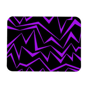 Abstract, bold, vibrant geometric zigzag pattern magnet