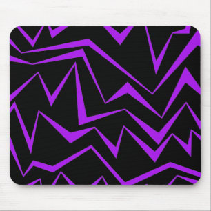 Abstract, bold, vibrant geometric zigzag pattern mouse mat