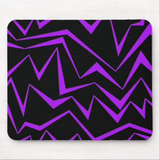 Abstract, bold, vibrant geometric zigzag pattern mouse mat