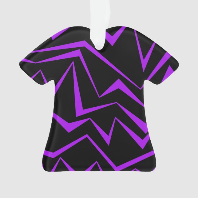 Abstract, bold, vibrant geometric zigzag pattern ornament (Front)