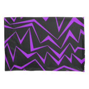 Abstract, bold, vibrant geometric zigzag pattern pillowcase