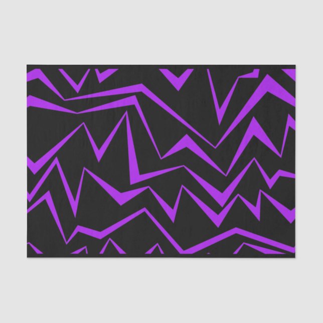 Abstract, bold, vibrant geometric zigzag pattern tissue paper (Front)