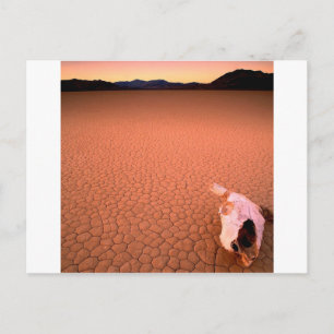 Abstract Bone Dry Death Valley Postcard