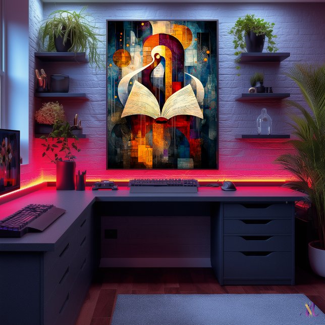 Abstract Book Art - Geometric Design for Readers Poster (Creator Uploaded)