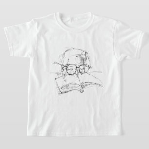 Abstract Book Lover Portrait T-Shirt