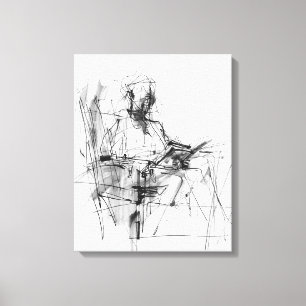 Abstract Book Reader Canvas Print
