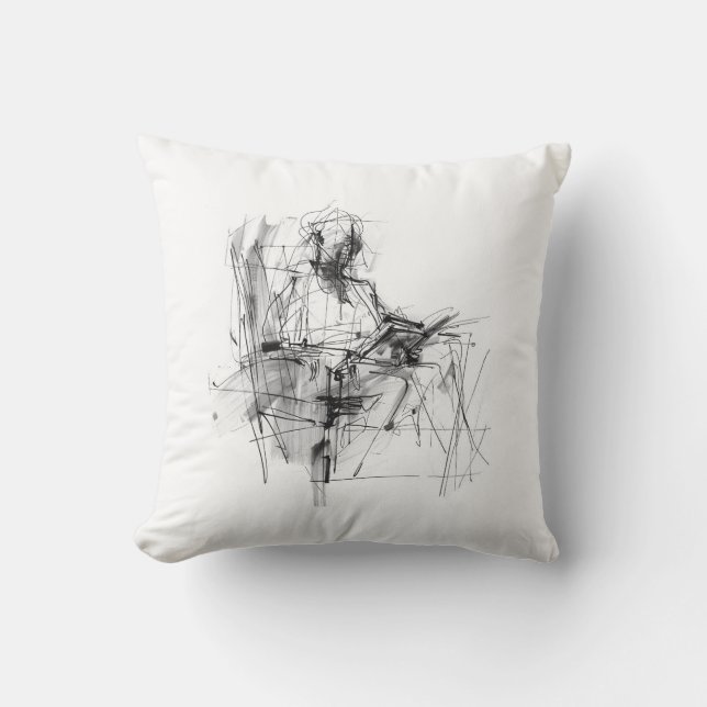 Abstract Book Reader Cushion (Front)