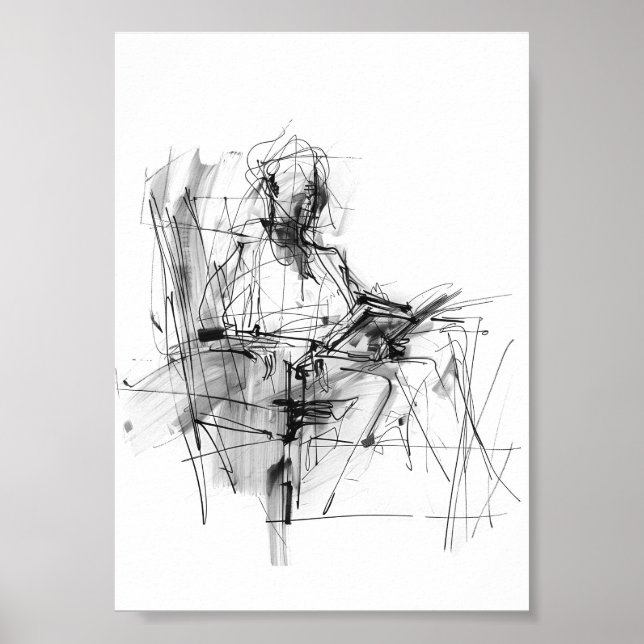 Abstract Book Reader Poster (Front)
