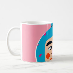 Abstract boom face coffee mug